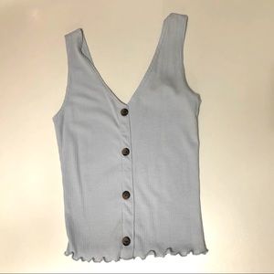 4/$20 Light Gray Ribbed Tank
